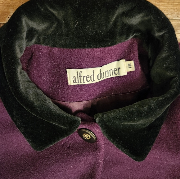 Alfred Dunner purple wool trench coat Size 18 - Picture 2 of 12